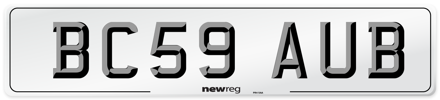 BC59 AUB Number Plate from New Reg